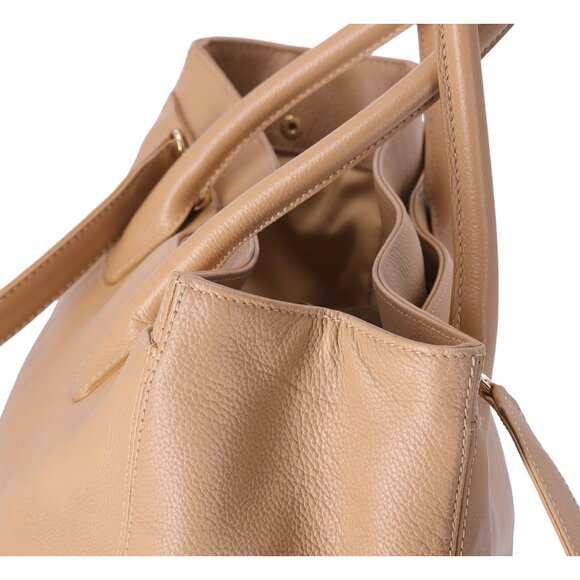 CHANEL Executive Tote Shoulder Bag A15206 Tan Grained Calf Leather - Picture 9 of 15